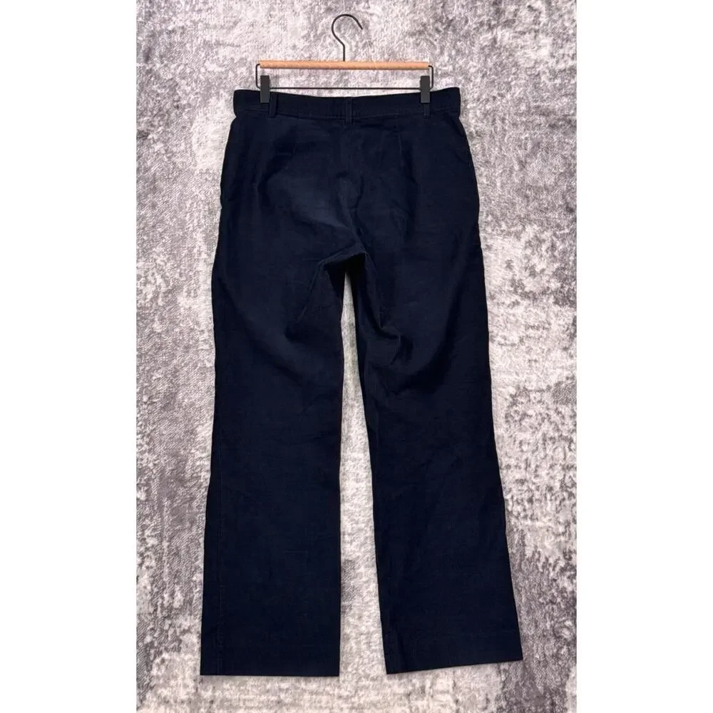A.P.C. Pants 40 x 31 Mens Blue Corduroy Straight Leg Relaxed Fit Trouser